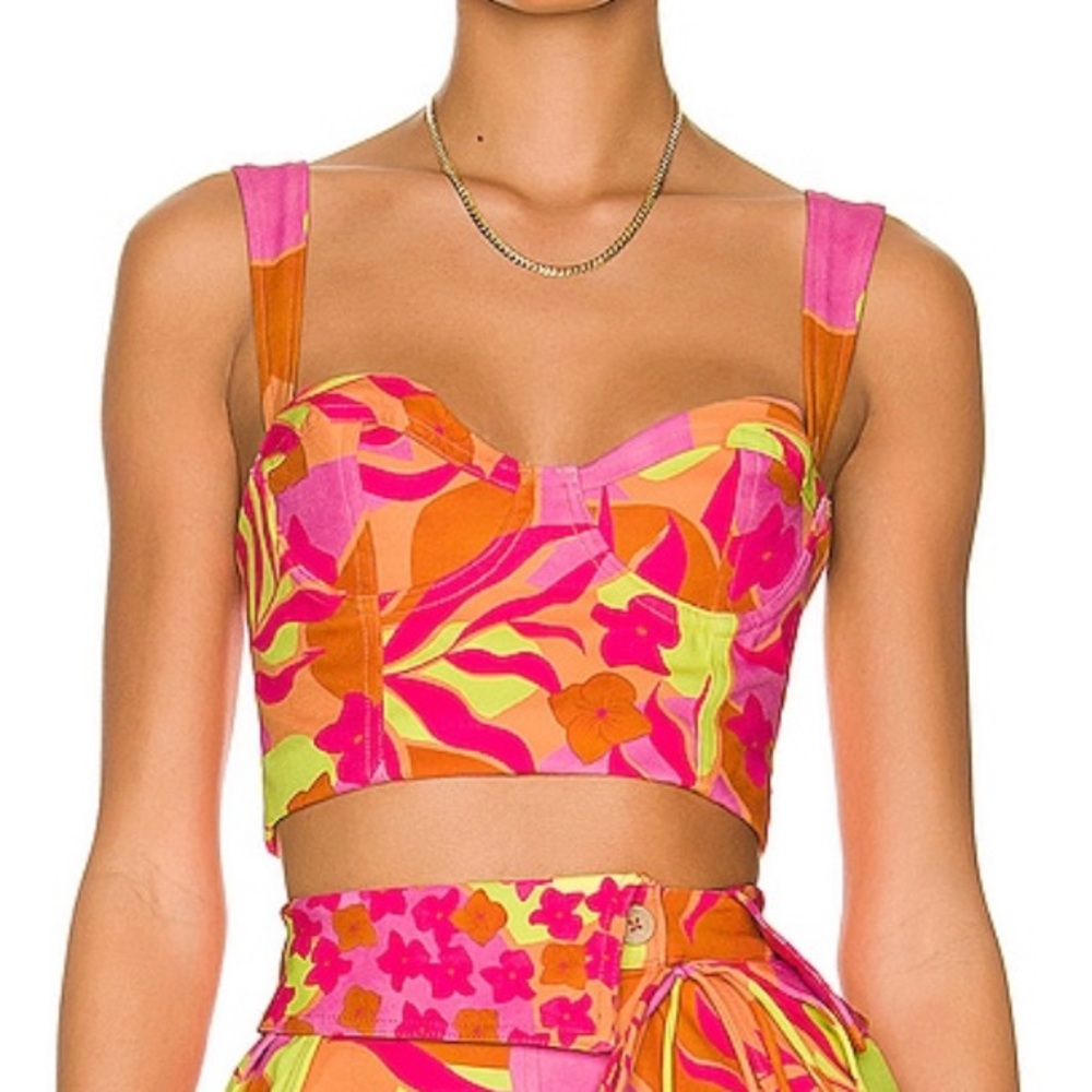 Multicolored bustier top NWT